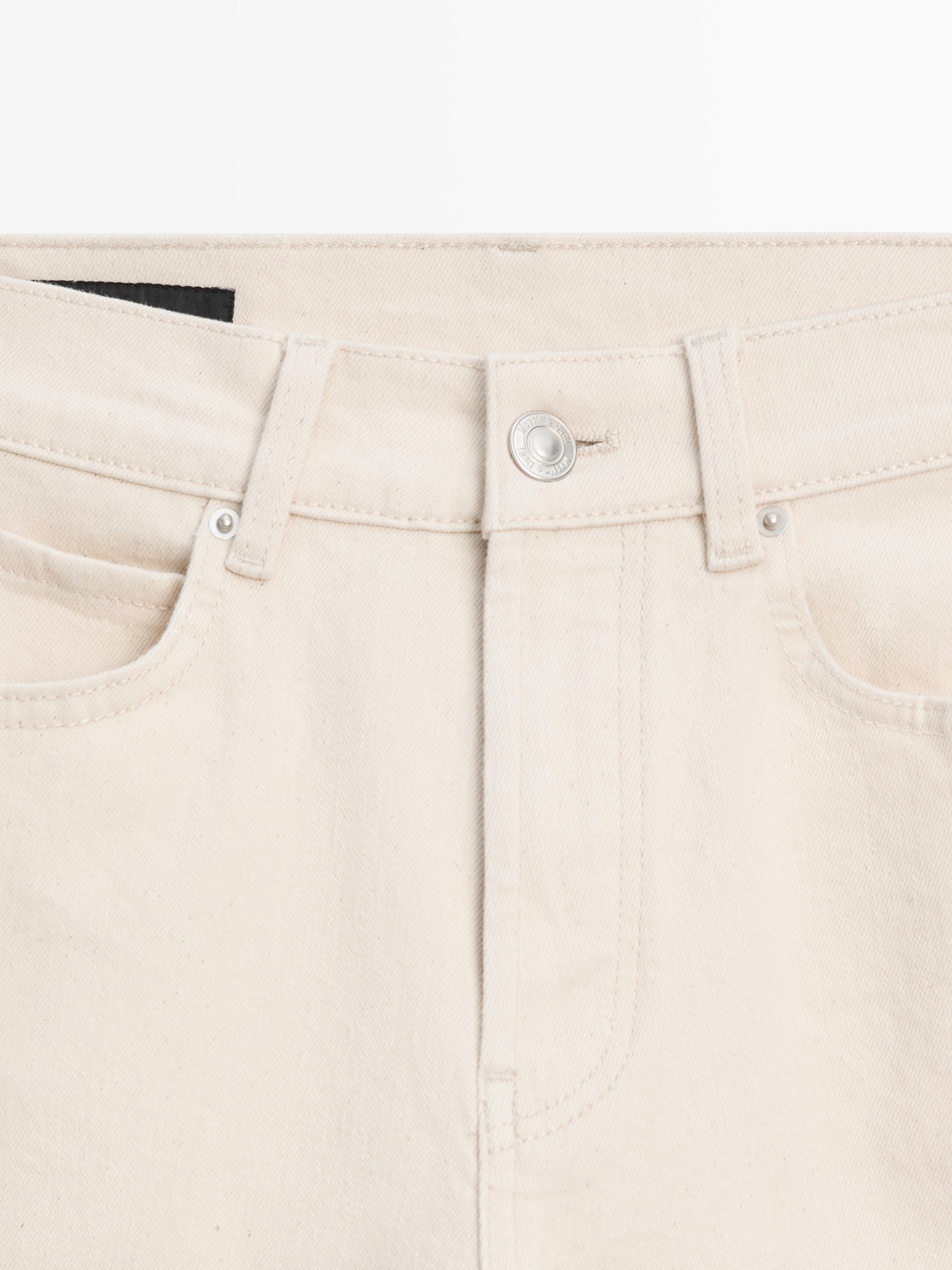 Mid-rise straight-leg jeans